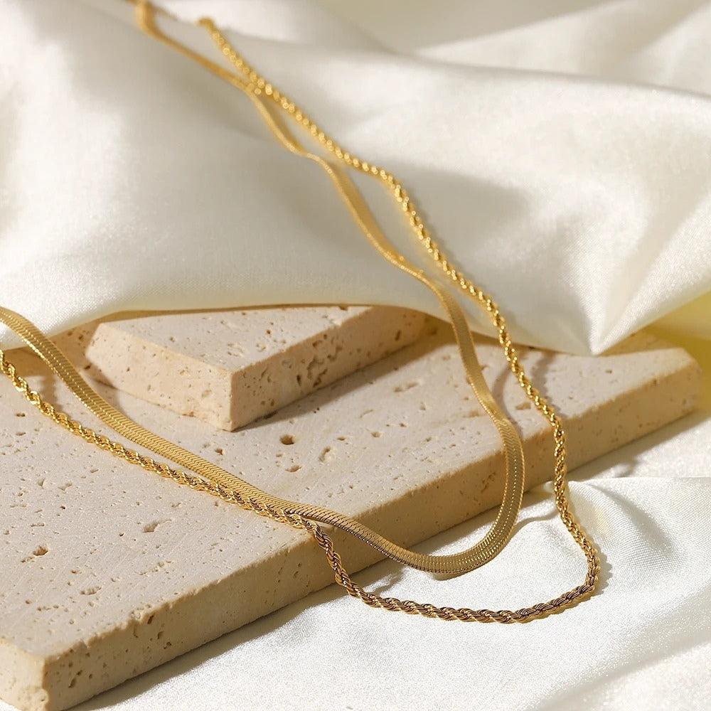 Dual Flow Necklace - Father and Daughter Jewelry