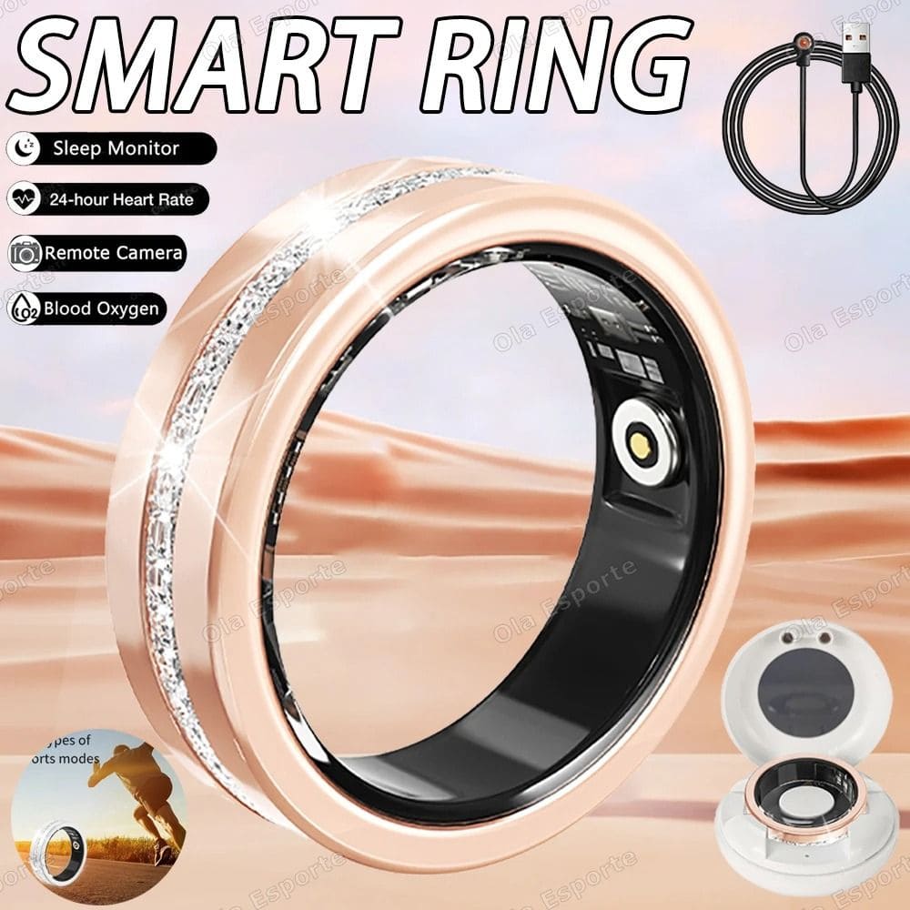Diamond Inlaid Smart Ring