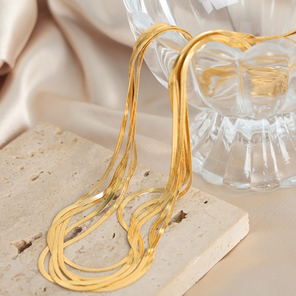 Golden Silken Snake Necklace