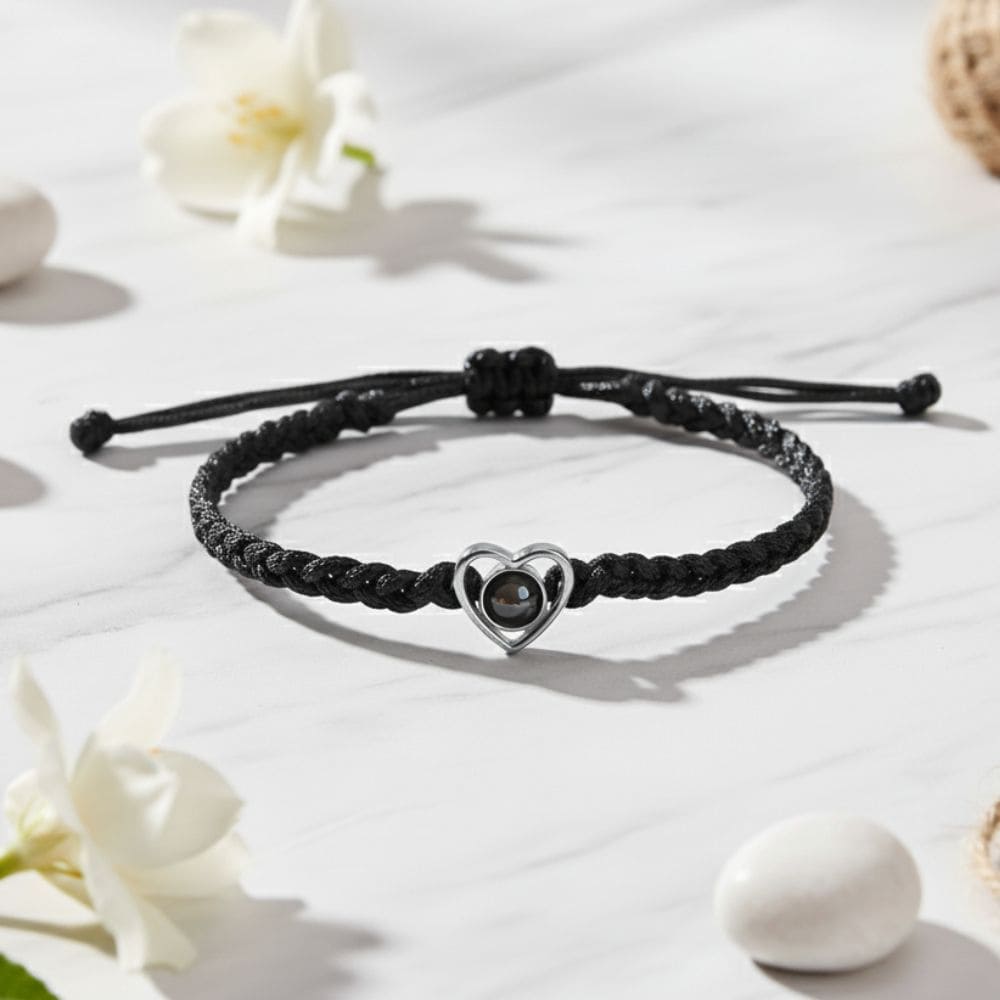 Woven Heart Photo Projection Bracelet