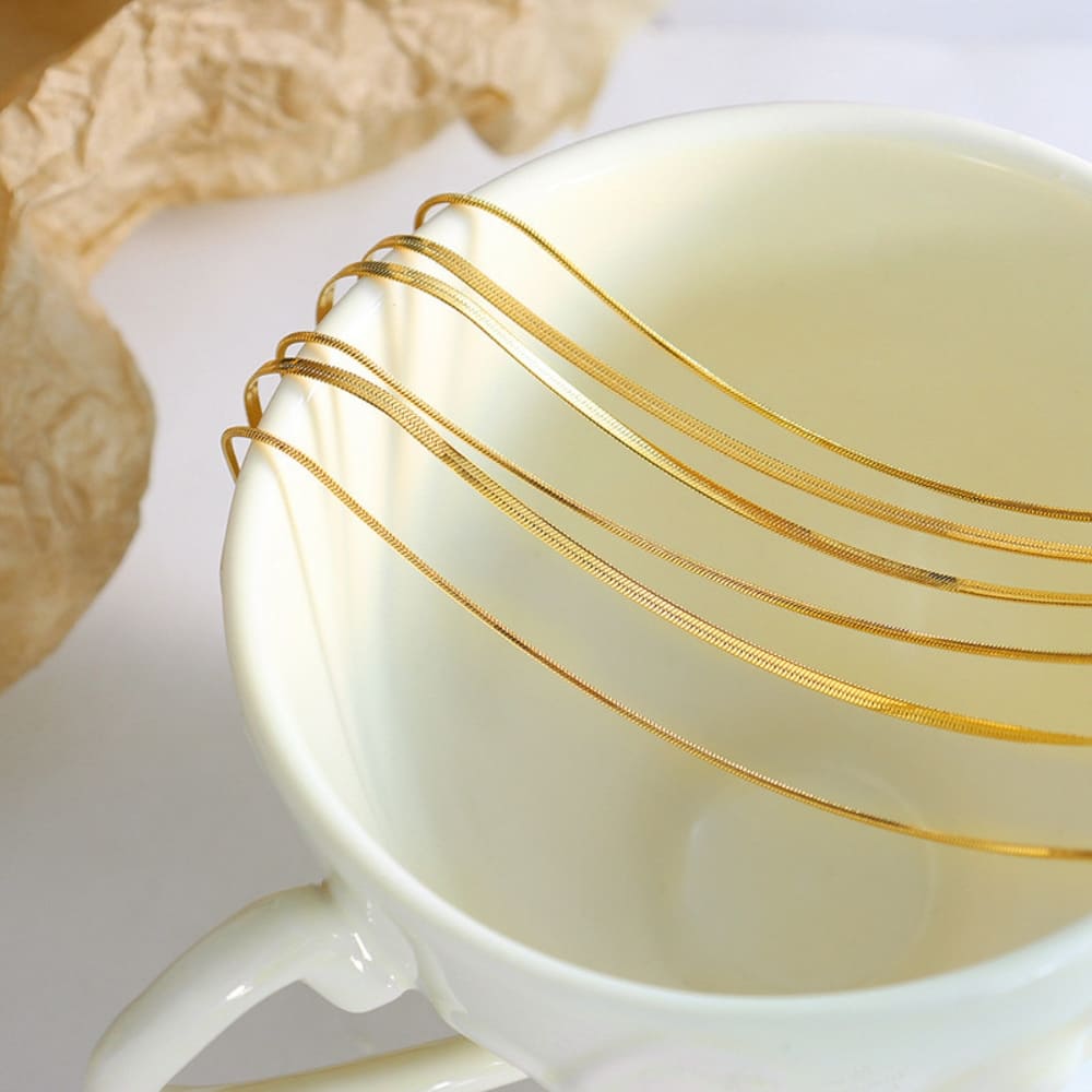 Golden Twin Snake Chain Bracelet