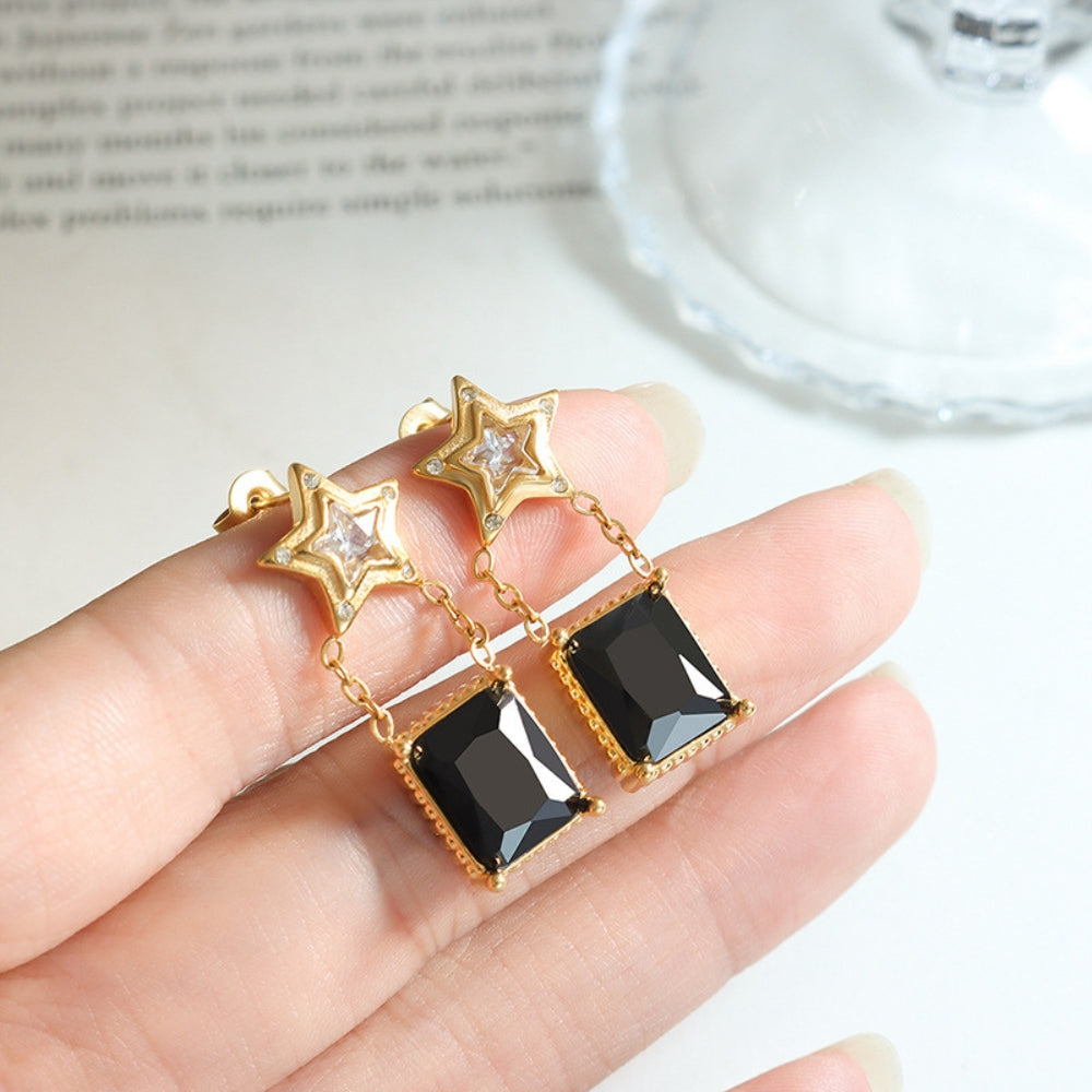 Starlit Obsidian Earrings