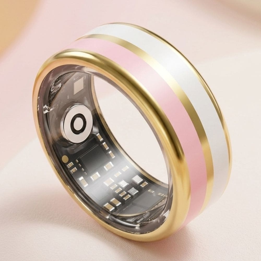 Striped Enamel Smart Ring