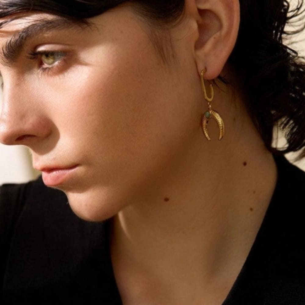 Lunar Horn Earrings