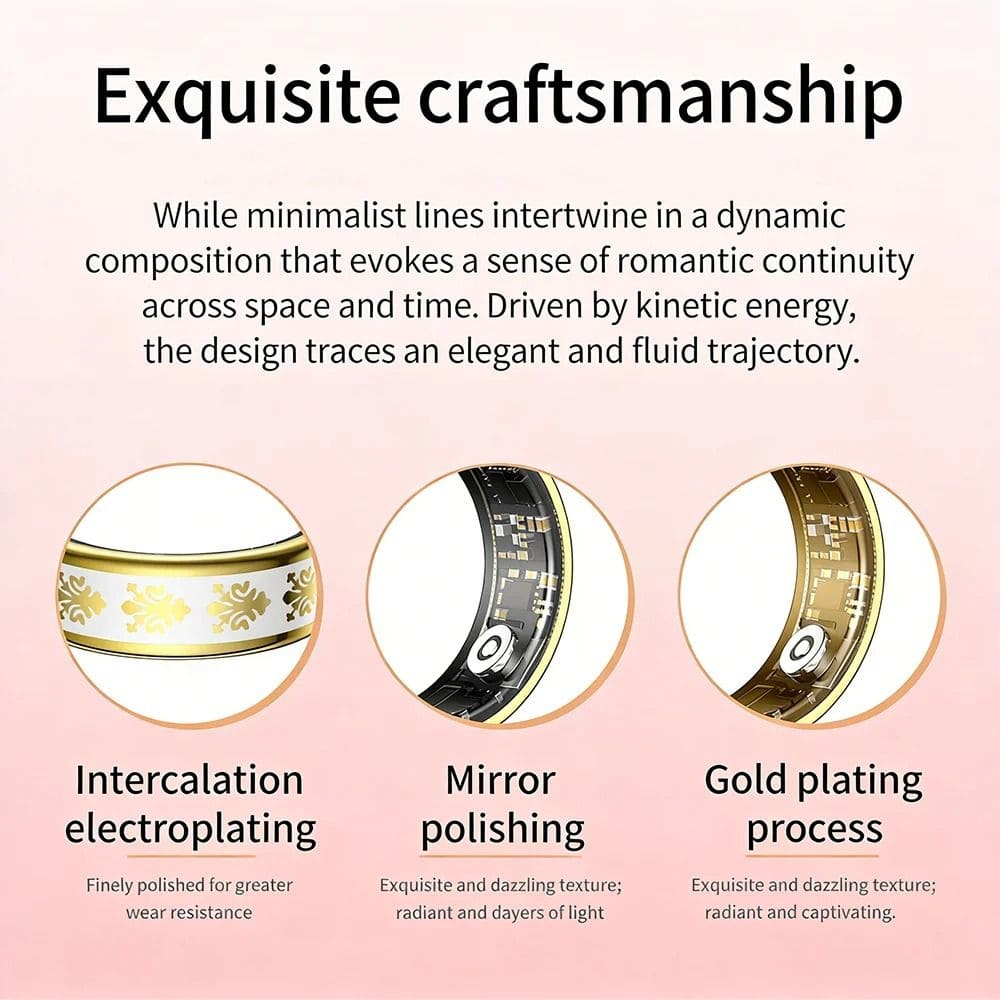 Striped Enamel Smart Ring