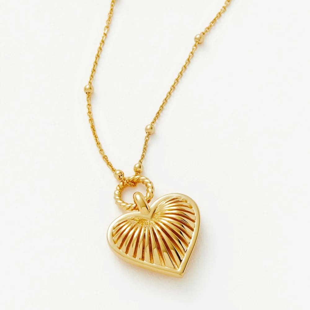 Golden Radiance Heart Necklace