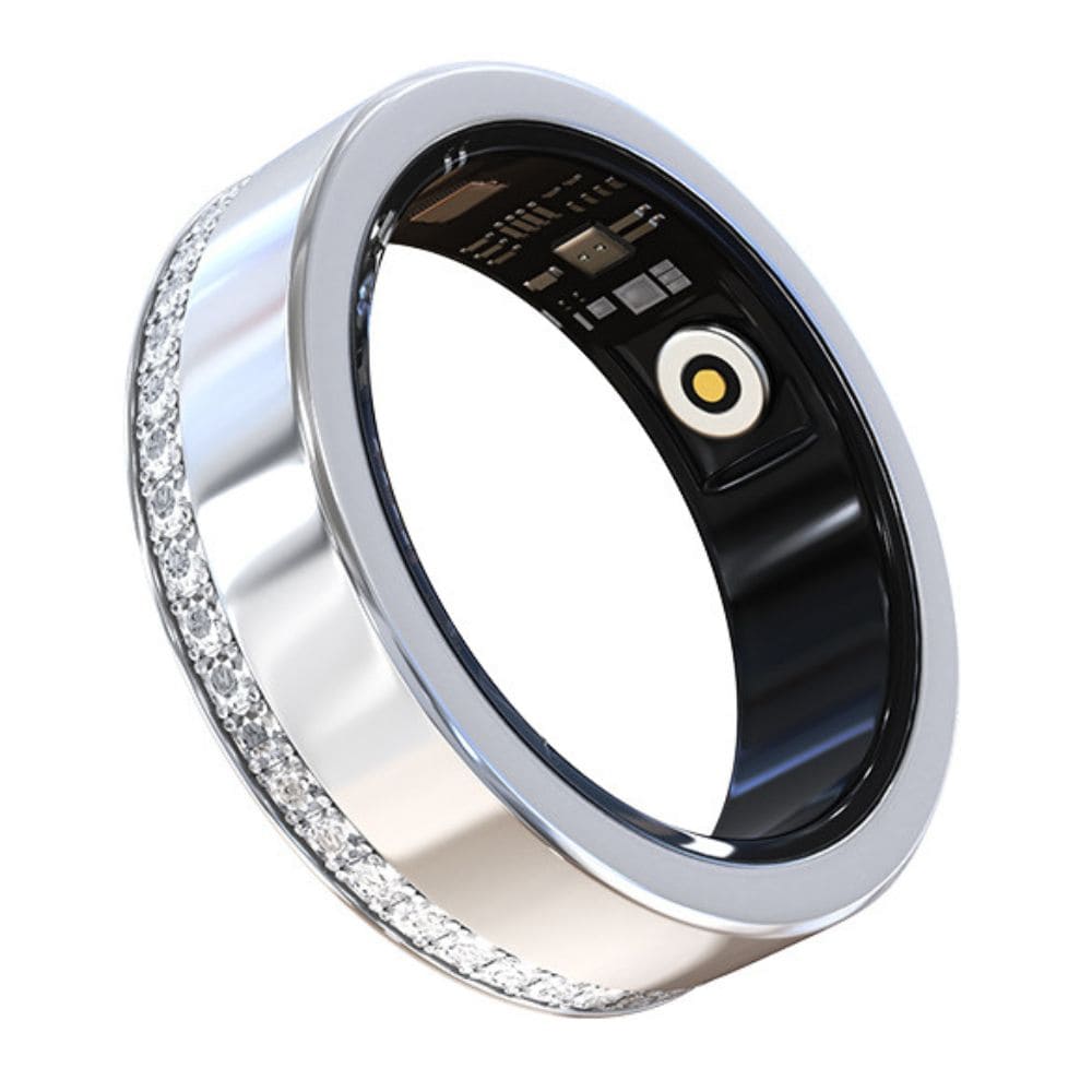 Crystal Edge Smart Ring Silver