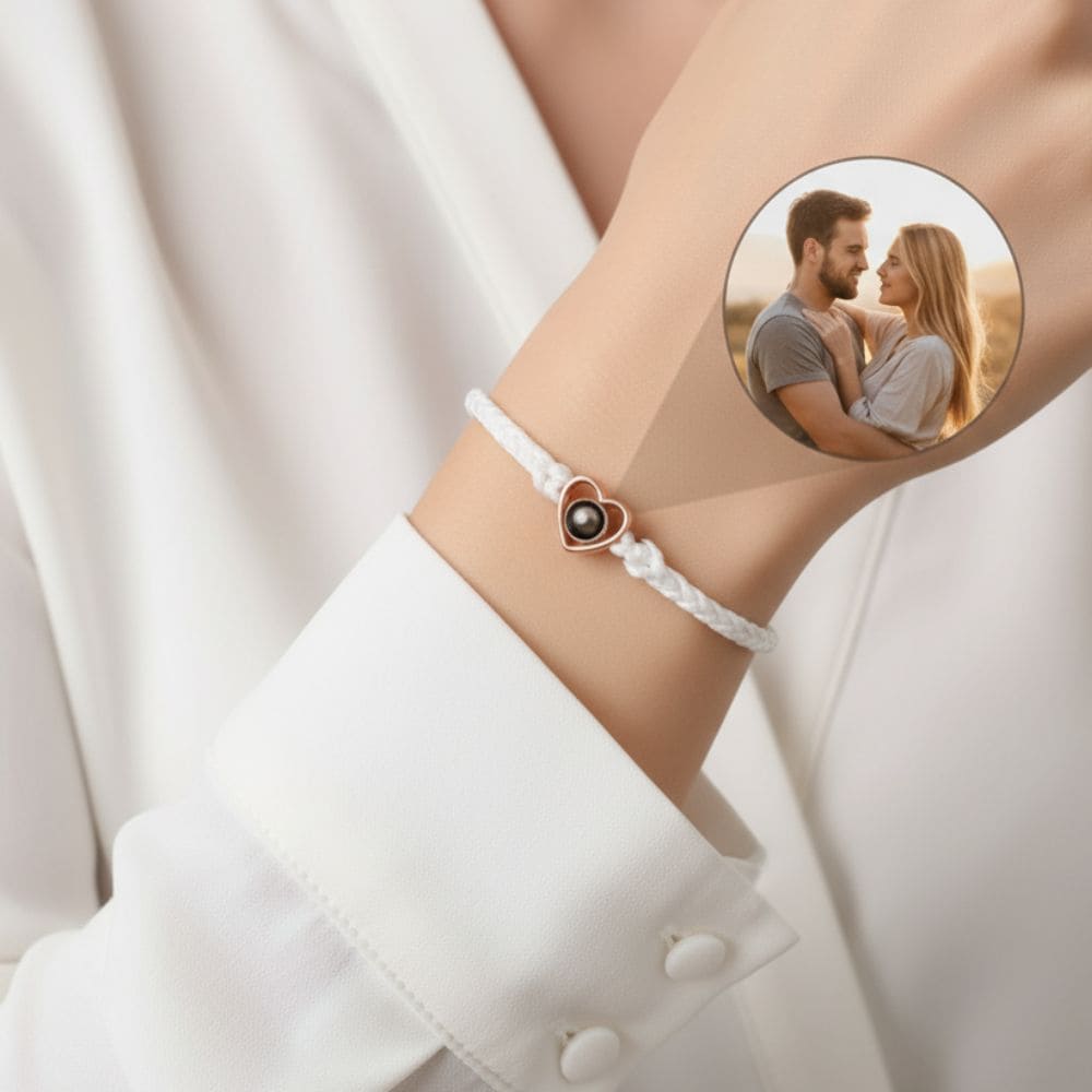 Woven Heart Photo Projection Bracelet