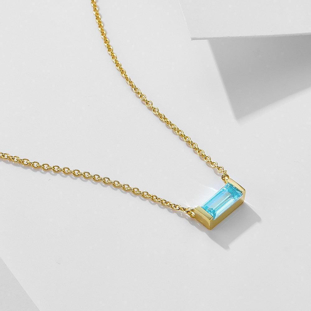 Birthstone Bar Necklace - Father and Daughter Jewelry