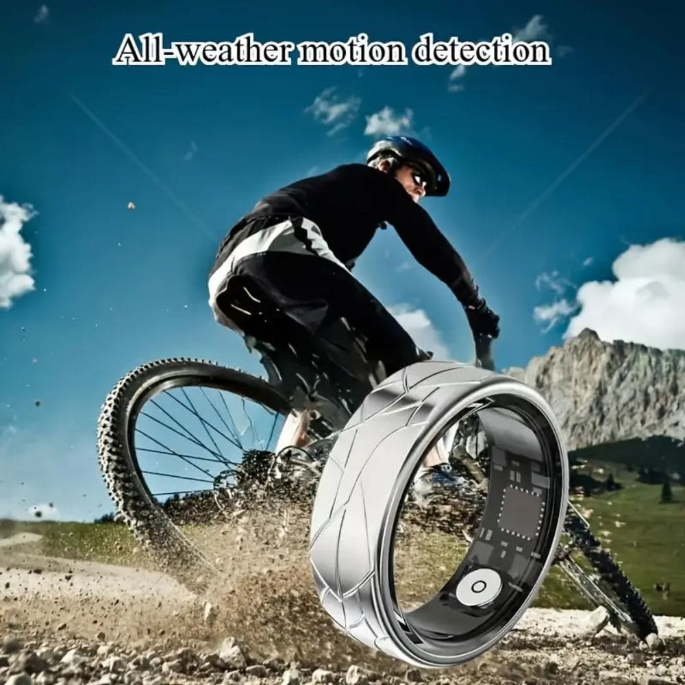 Geometric Engraved Smart Ring