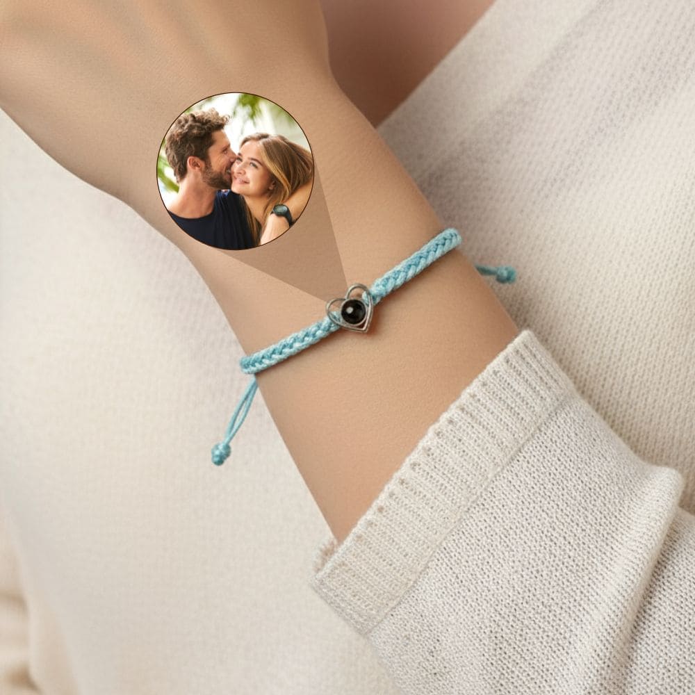 Woven Heart Photo Projection Bracelet