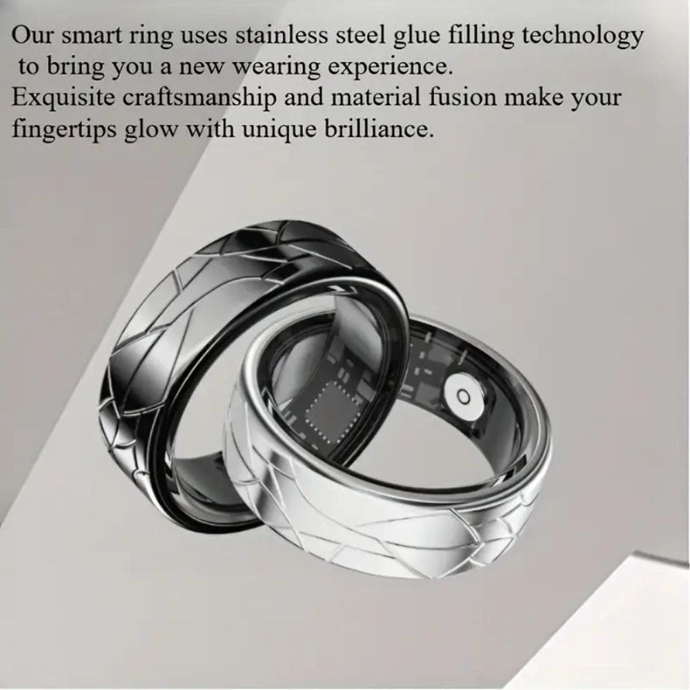 Geometric Engraved Smart Ring