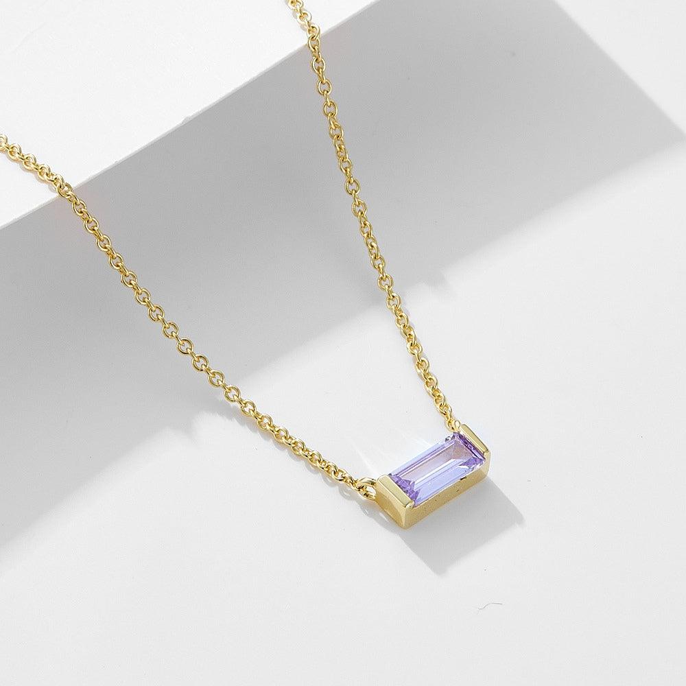 Birthstone Bar Necklace - Father and Daughter Jewelry