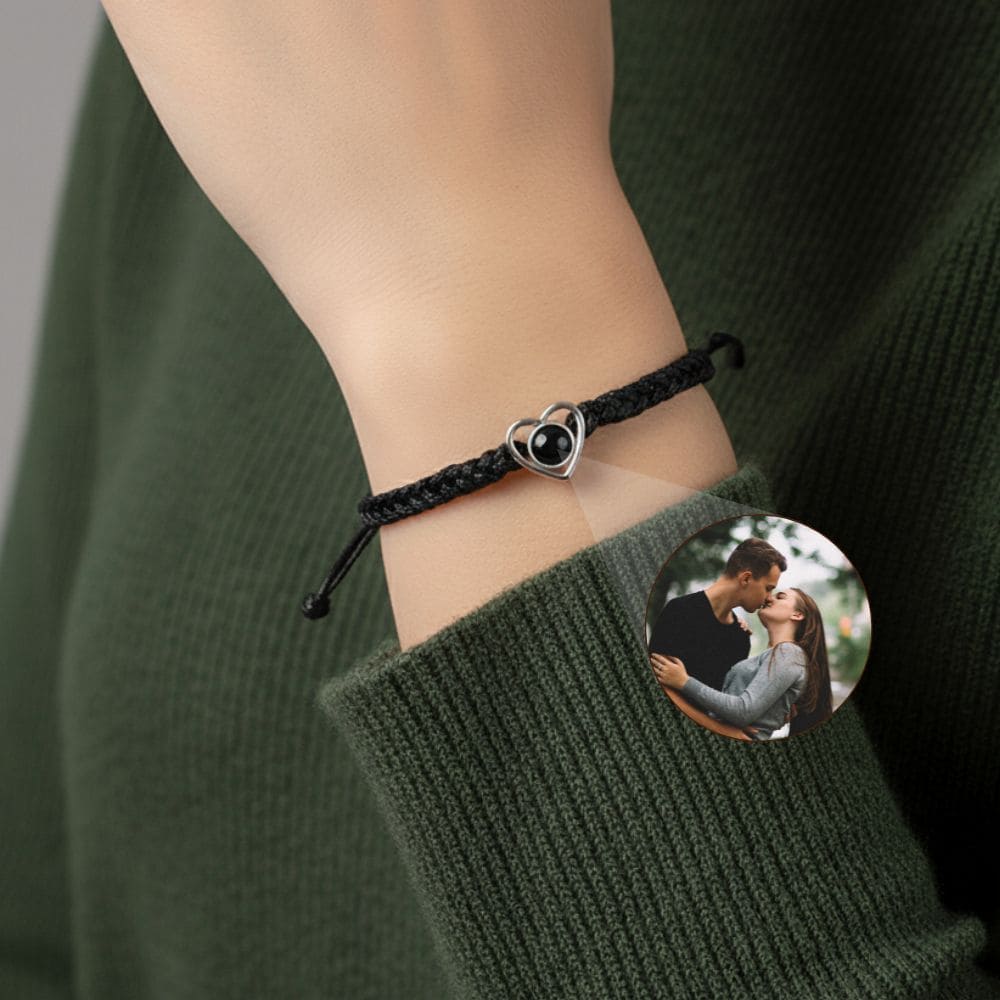 Woven Heart Photo Projection Bracelet