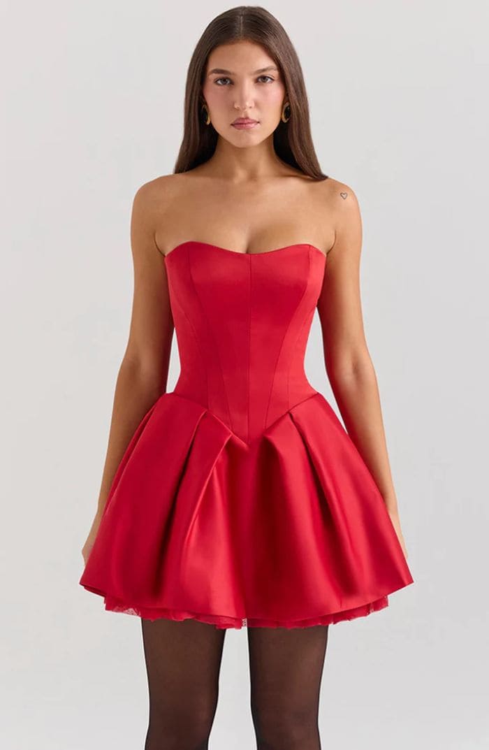 Selvara Scarlet Corset Mini Dress