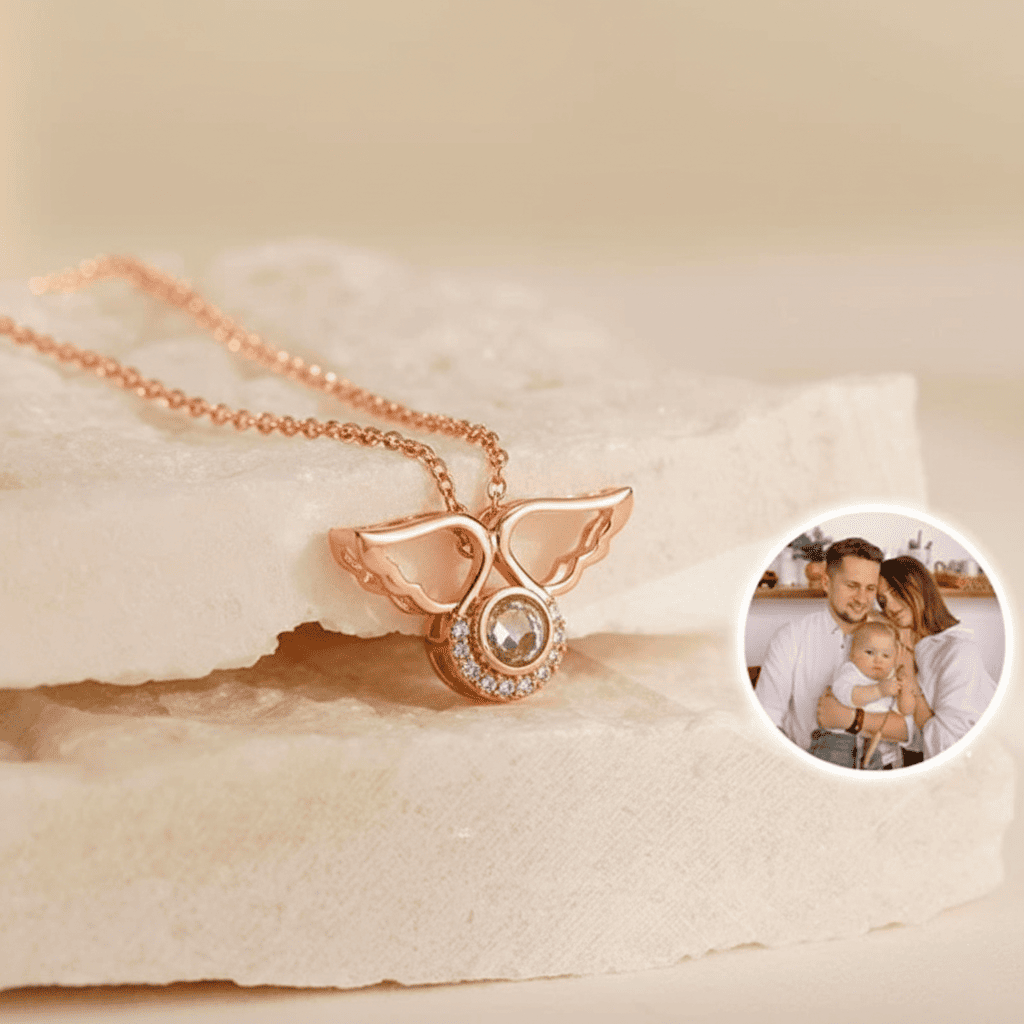 Angel Wings Photo Necklace