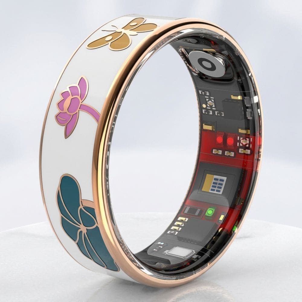 Floral Enamel Luxe Smart Ring