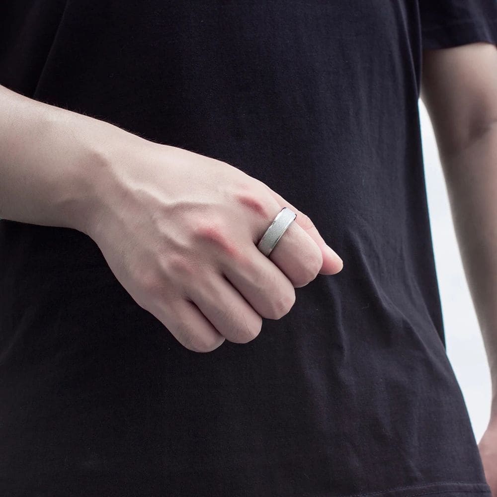 Brushed Metallic Smart Ring