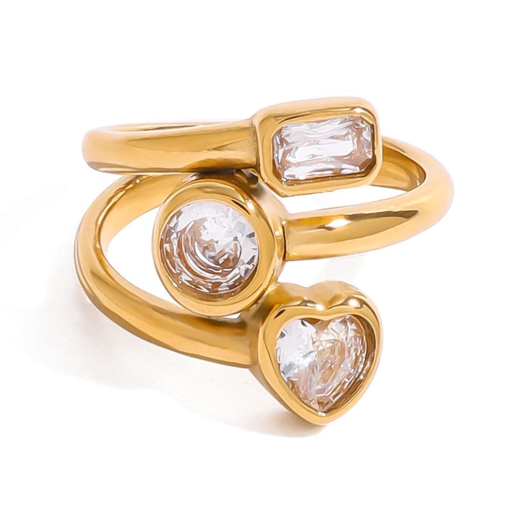 Triple Crystal Ring