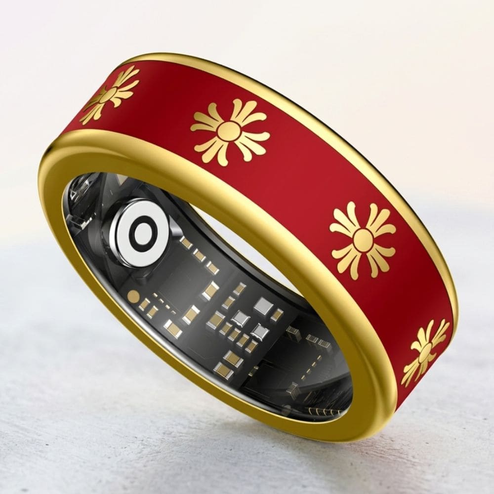 Floral Enamel Smart Ring