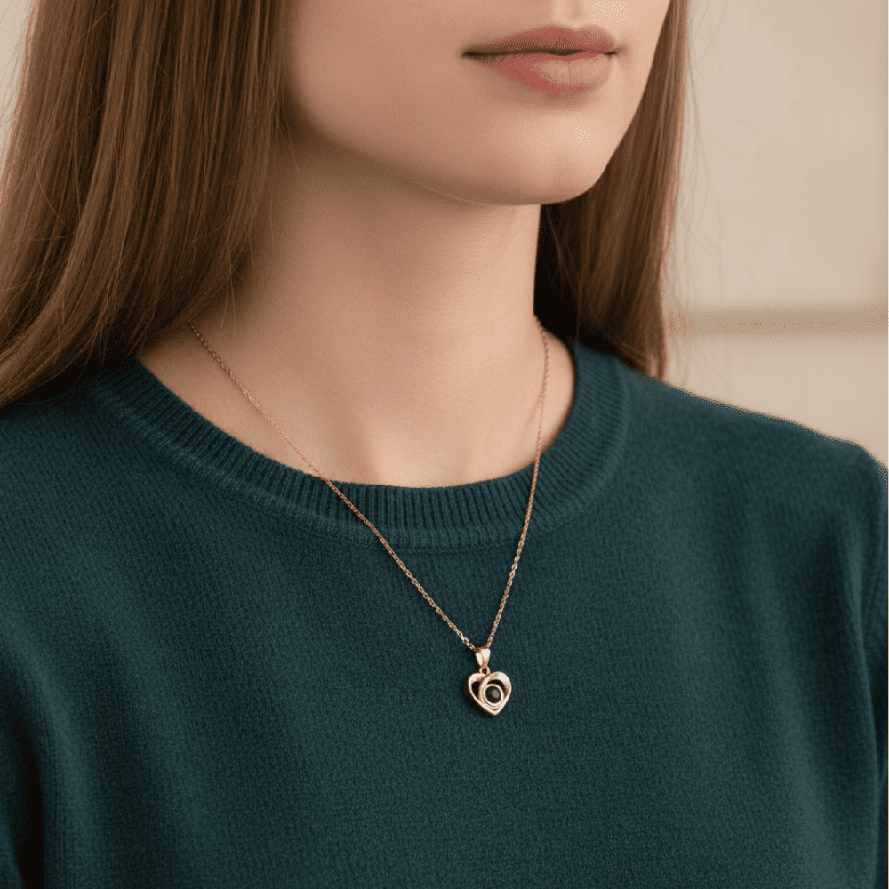 Infinity Heart Projection Pendant