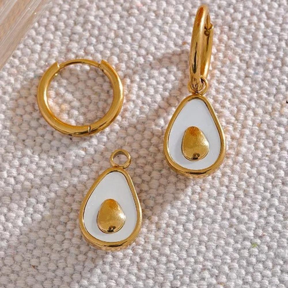 Avocado Drop Earrings - Father and Daughter Jewelry