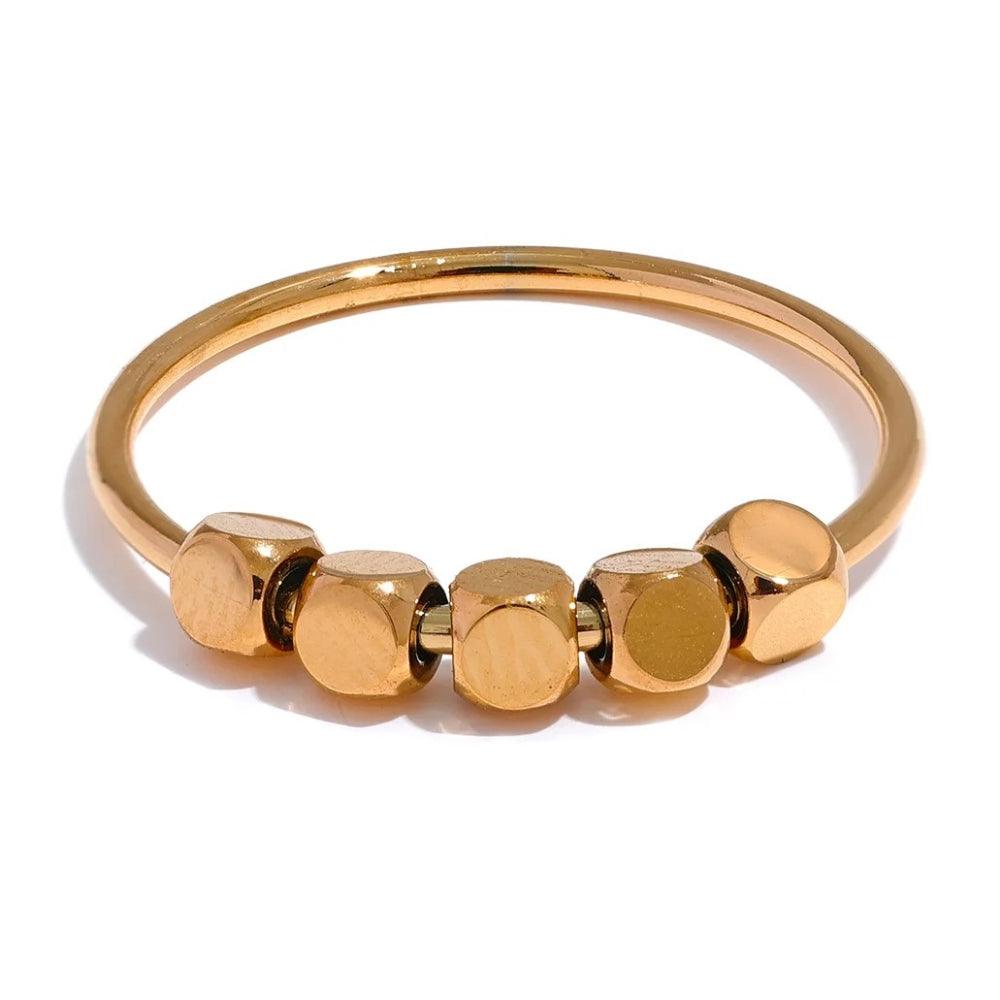Golden Cubes Ring - Father and Daughter Jewelry