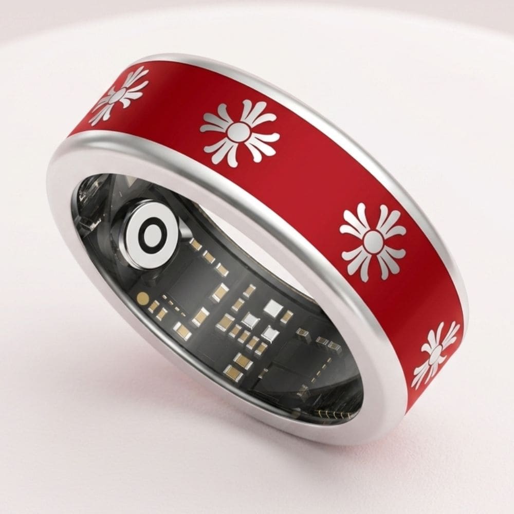 Floral Enamel Smart Ring