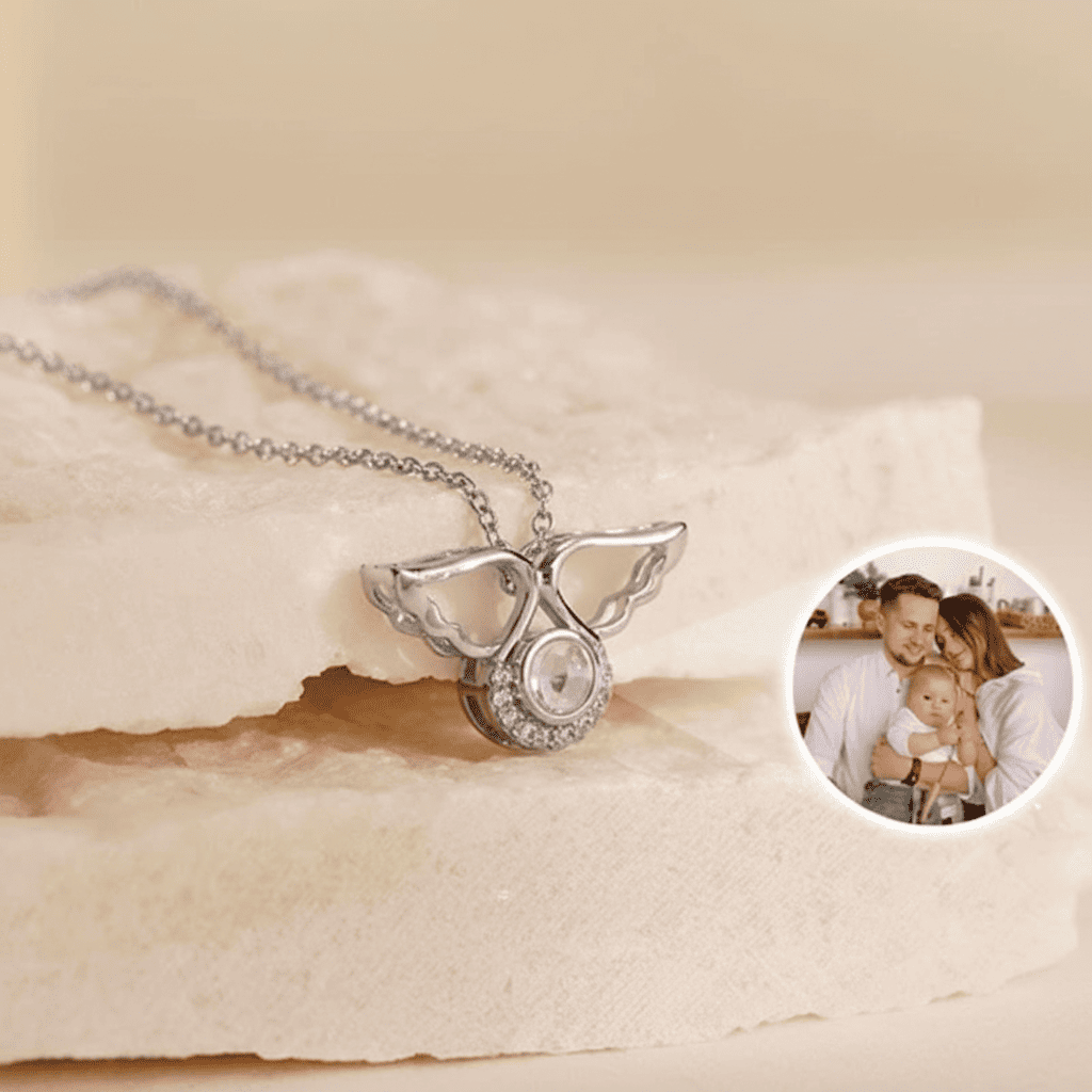 Angel Wings Photo Necklace