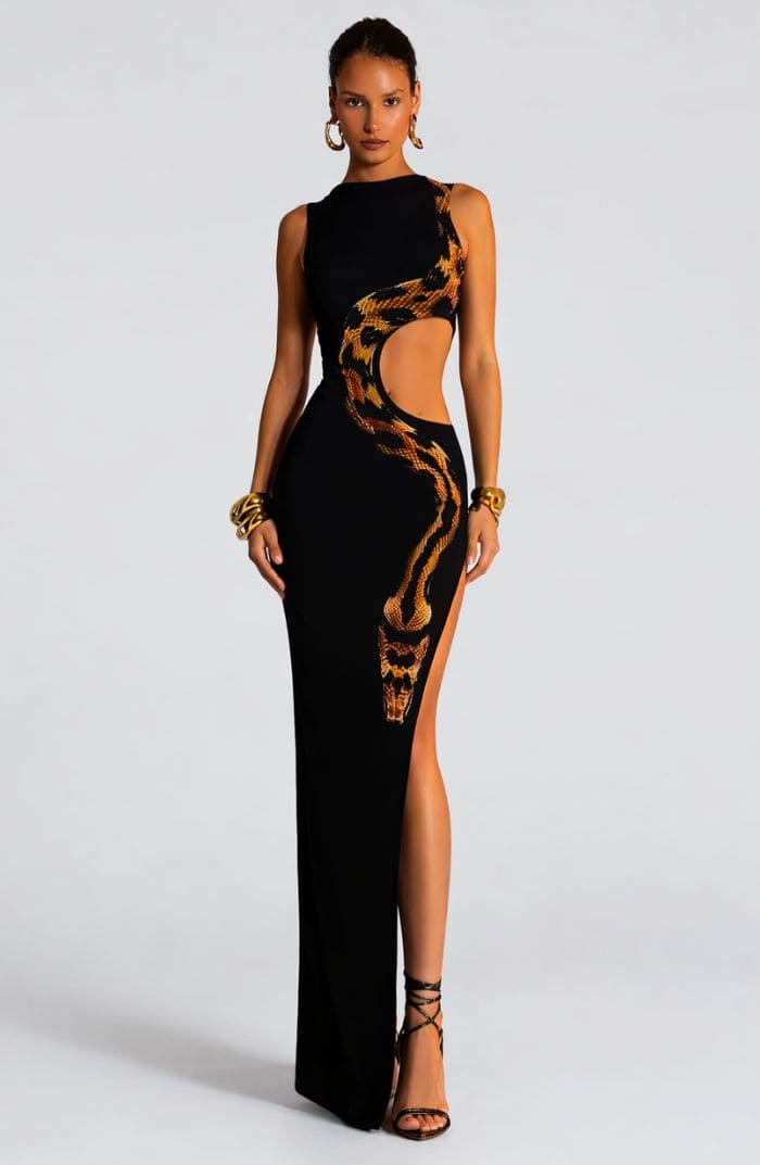 Serena Snake Maxi Dress
