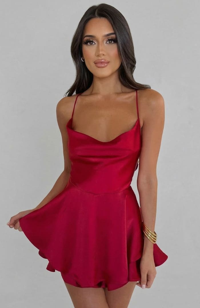 Selara Satin Mini Dress