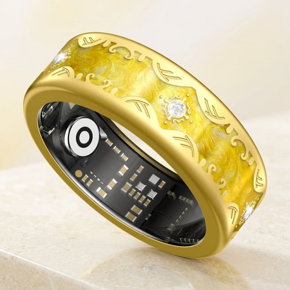 Luxury Marble Gold Smart Ring