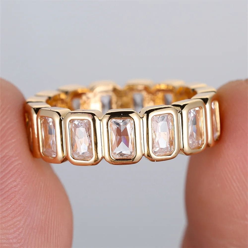Baguette Zirconia Eternity Ring