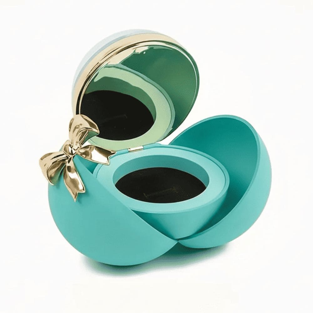 Rose Ball Jewellery Gift Box Turquoise