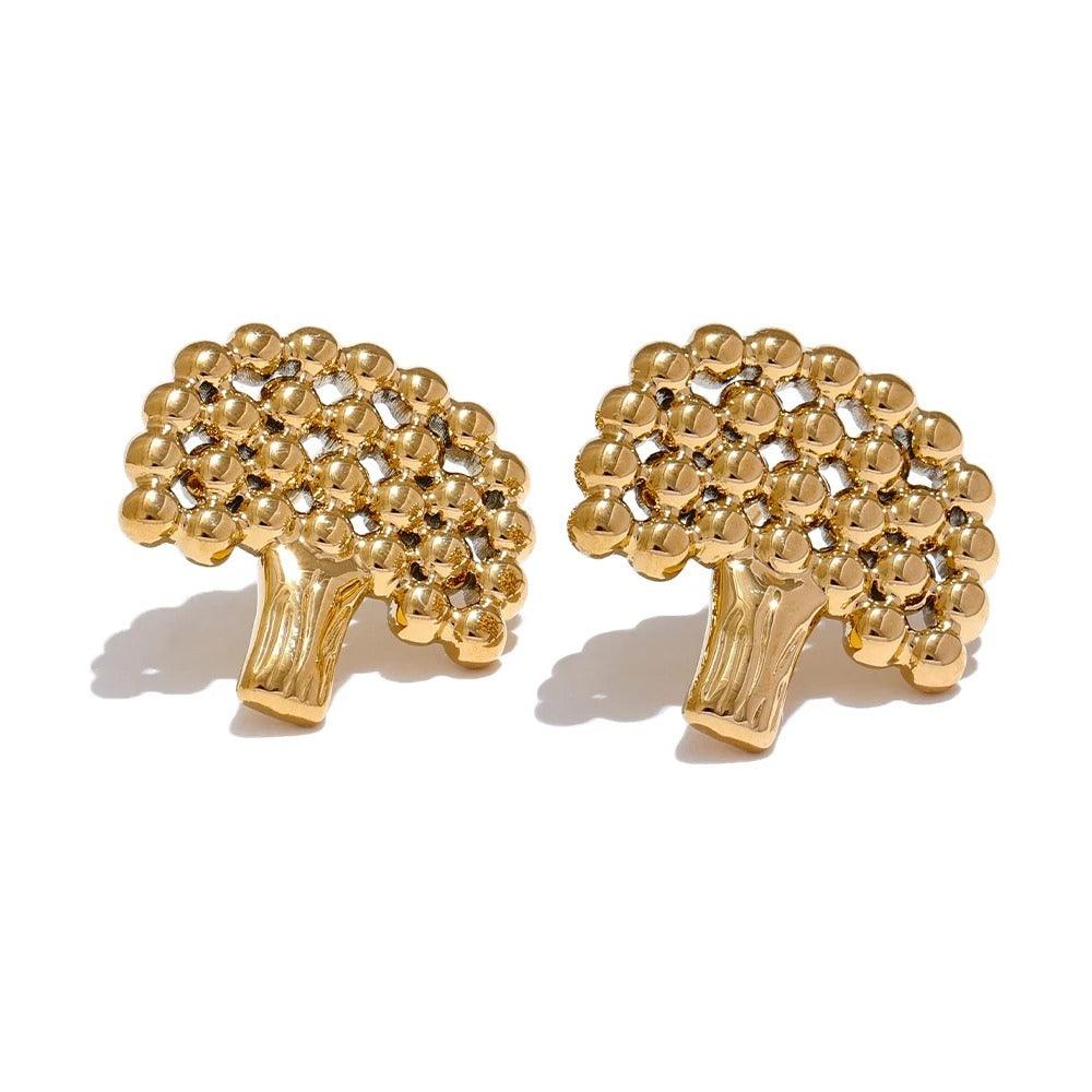 Golden Grove Studs - Father and Daughter Jewelry