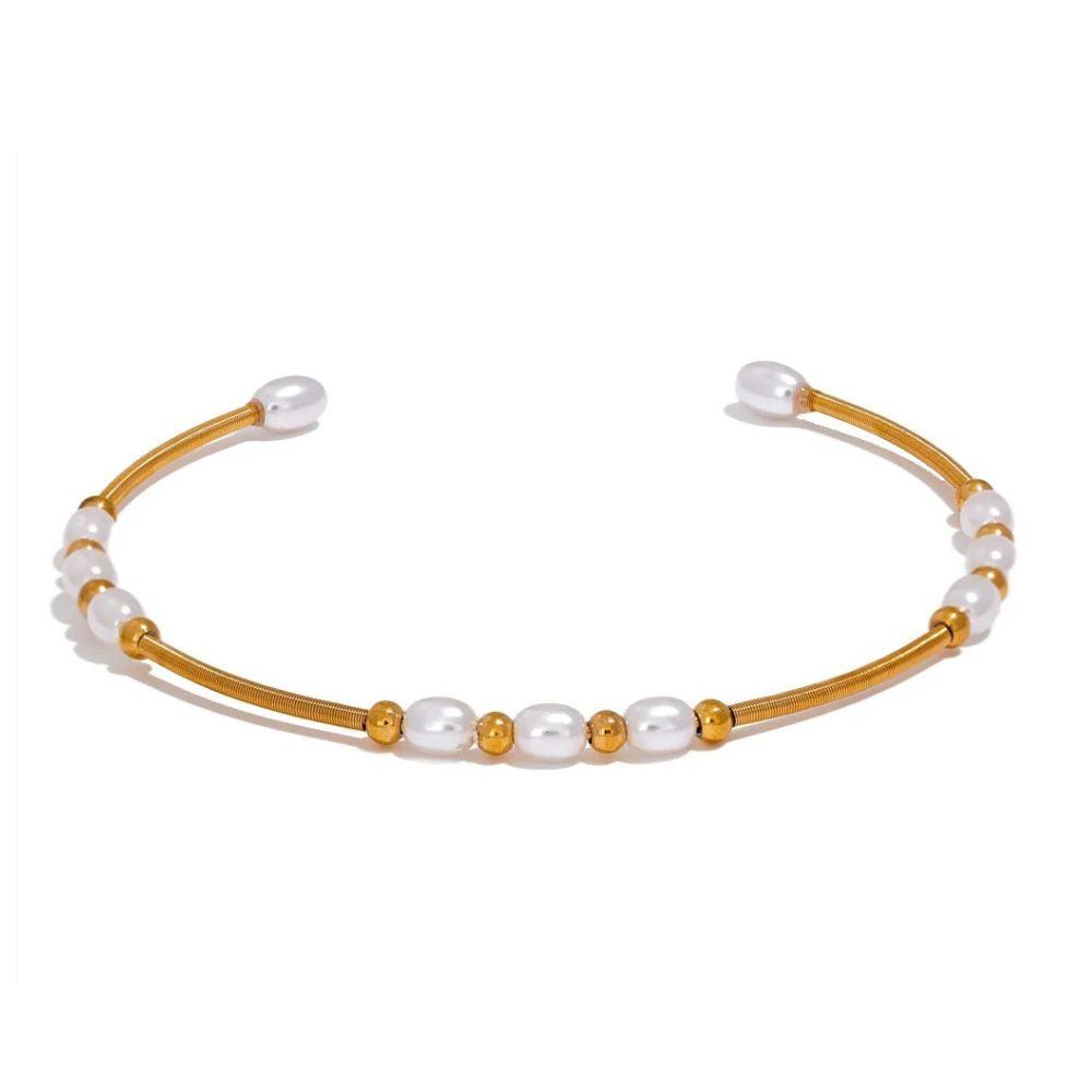 Lune Pearl Cuff - Father and Daughter Jewelry