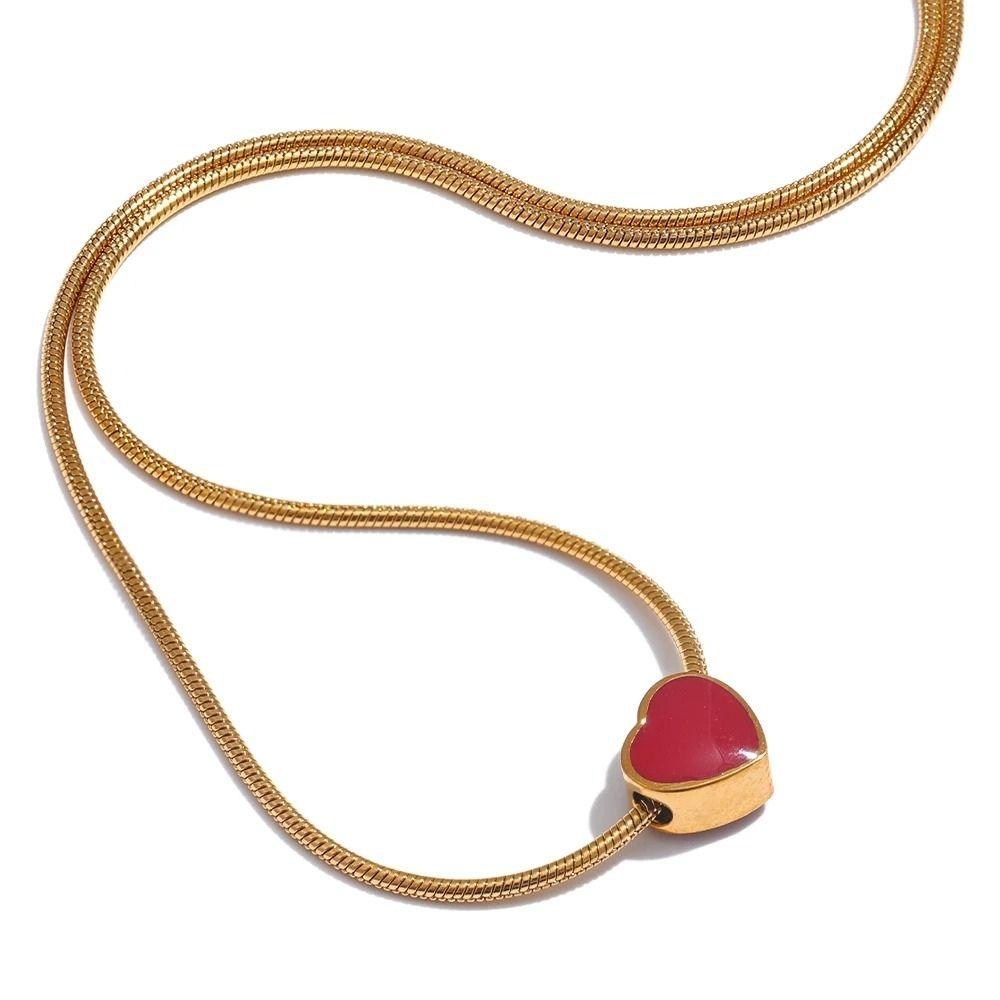 Rouge Heart Necklace - Father and Daughter Jewelry