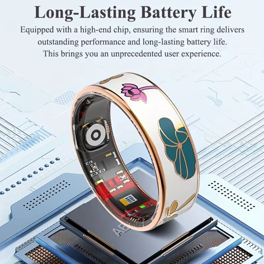 Floral Enamel Luxe Smart Ring