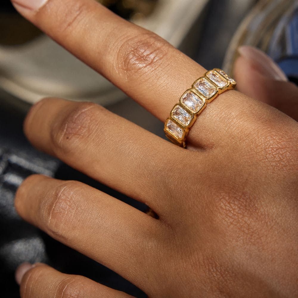 Baguette Zirconia Eternity Ring