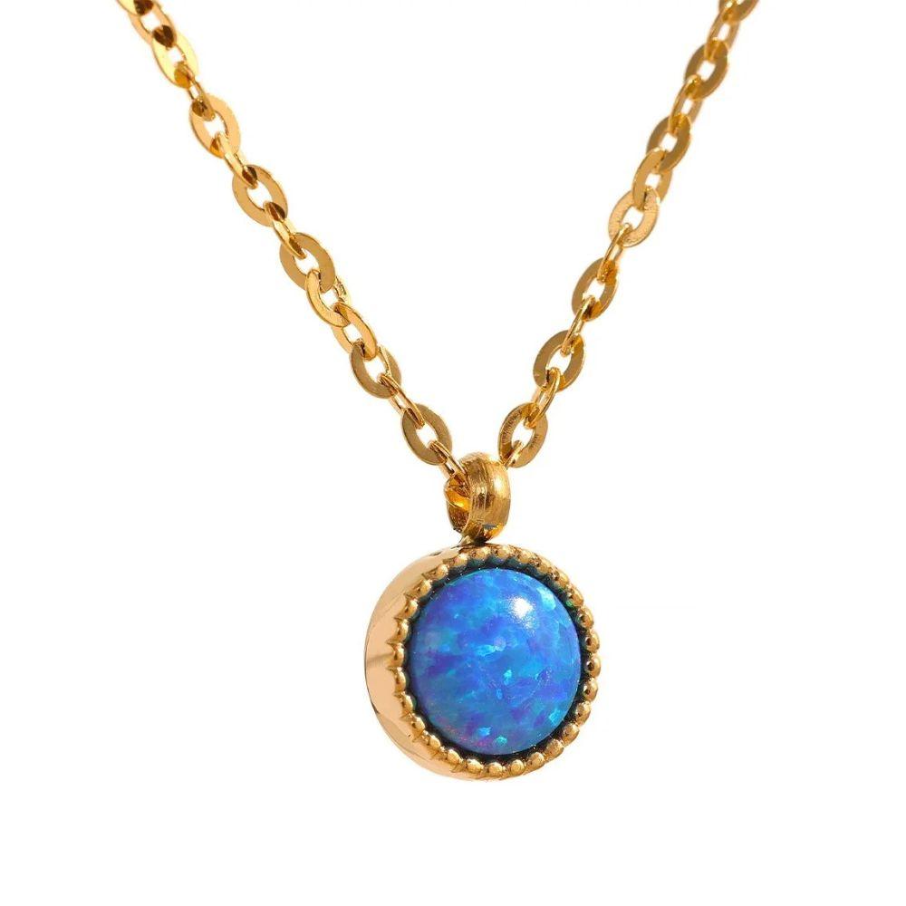 Azure Glow Necklace - Father and Daughter Jewelry