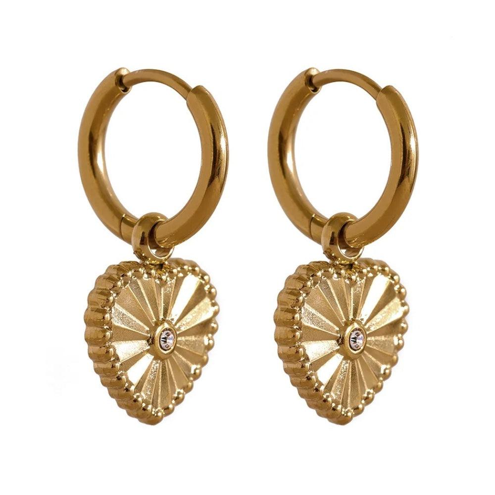 Radiant Heart Hoops - Father and Daughter Jewelry