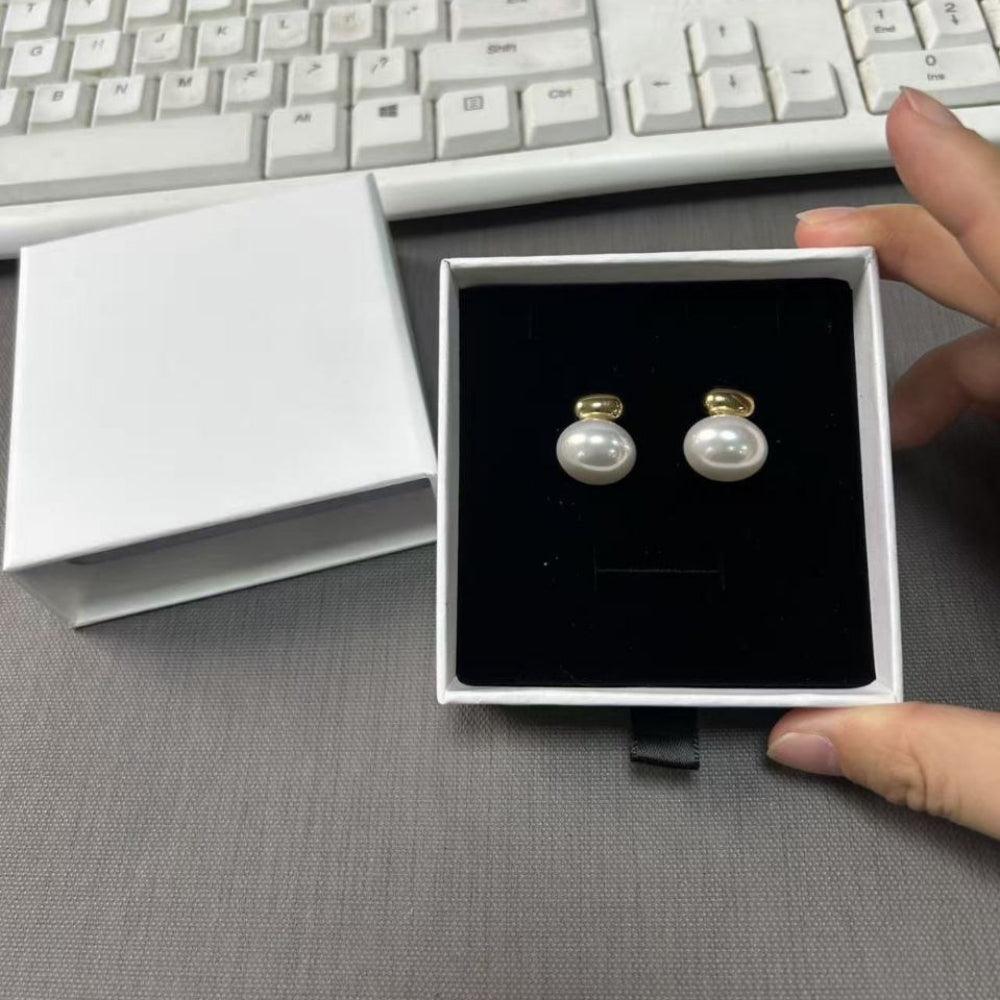 Binary Pearl Glow Earrings - Father and Daughter Jewelry