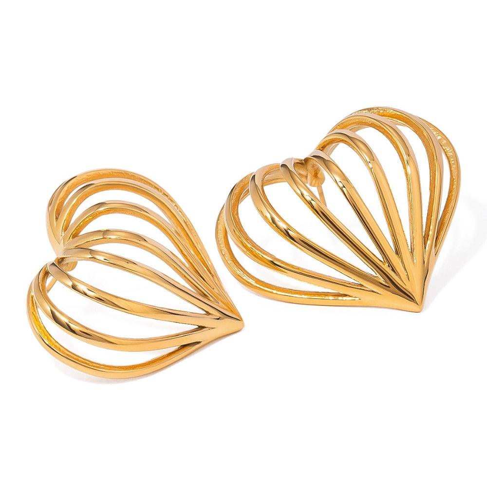 Heart Unfolded Earrings - Father and Daughter Jewelry