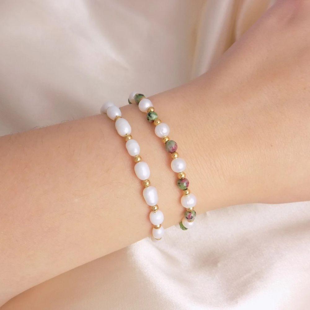 Verdant Pearl Bracelet - Father and Daughter Jewelry