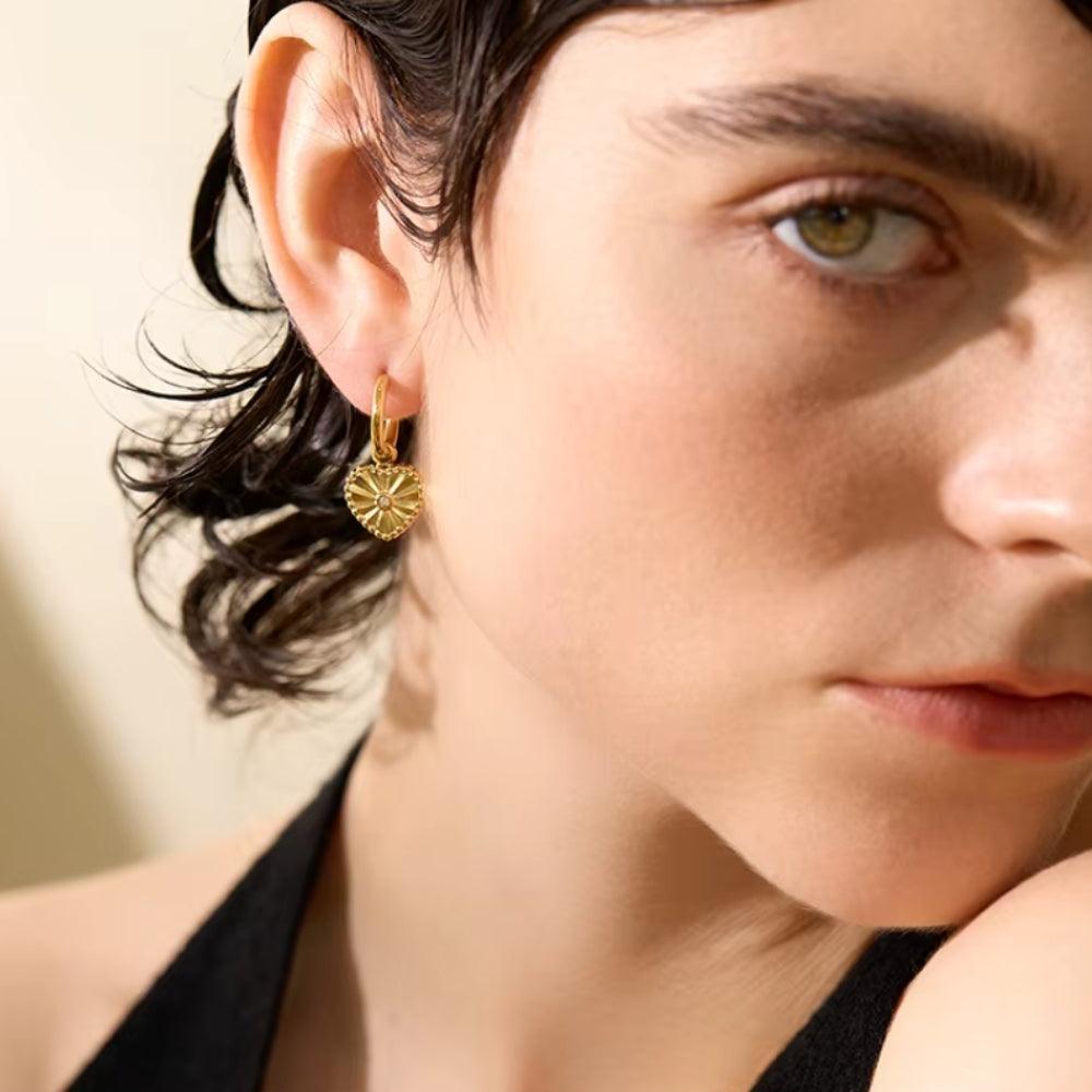 Radiant Heart Hoops - Father and Daughter Jewelry