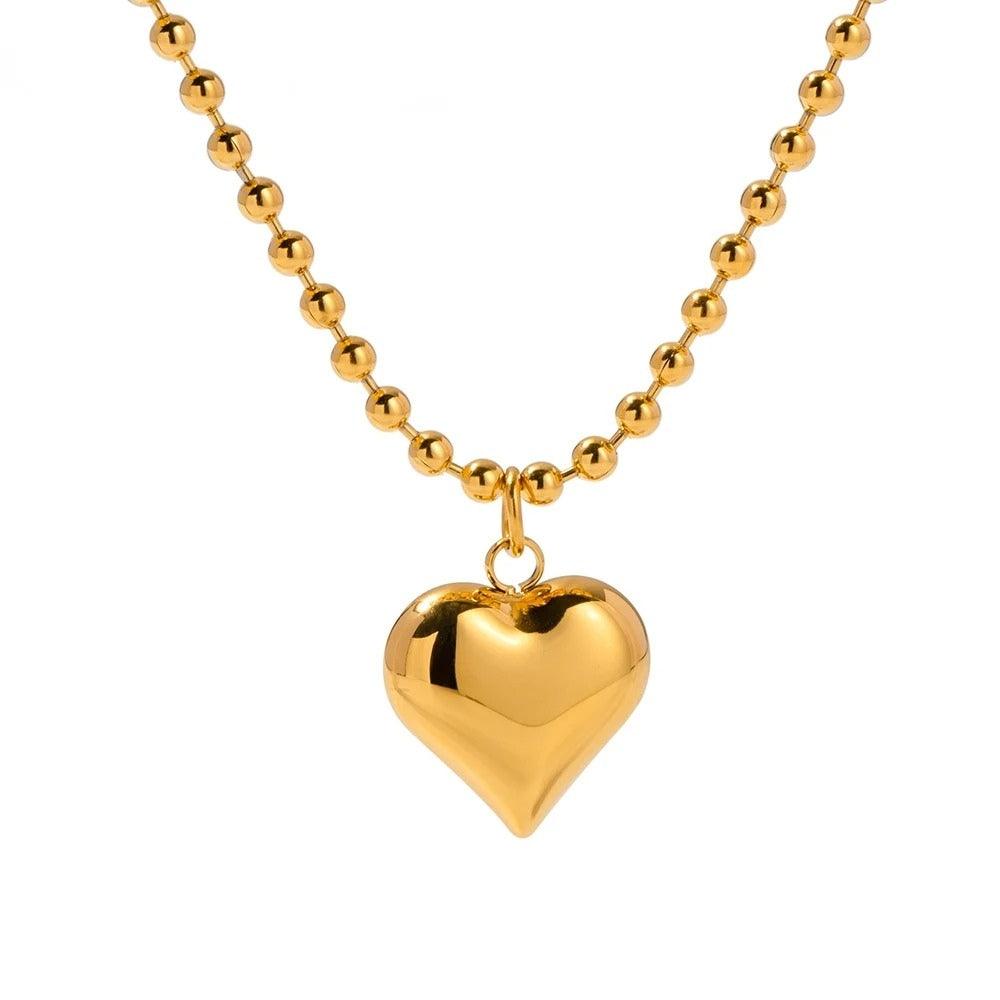 Golden Gravity Heart Necklace - Father and Daughter Jewelry