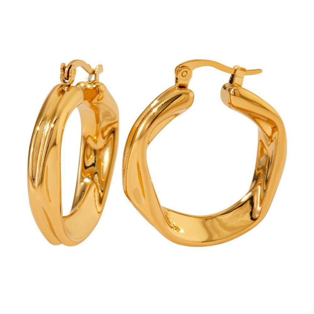 Golden Tide Hoops - Father and Daughter Jewelry