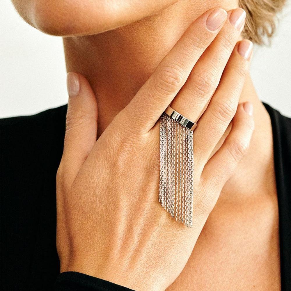 Tassel Flow Ring - Father and Daughter Jewelry