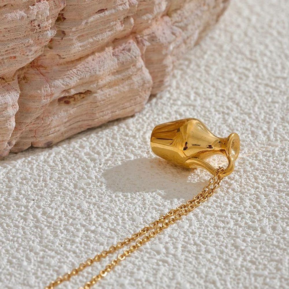 Amphora Gold Necklace - Father and Daughter Jewelry