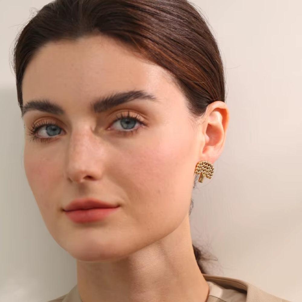 Golden Grove Studs - Father and Daughter Jewelry